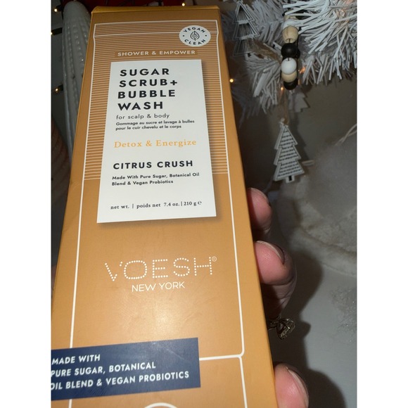 VOESH New York Sugar Scrub Bubble Wash Citrus Crush Detox Energize Vegan - Picture 5 of 6